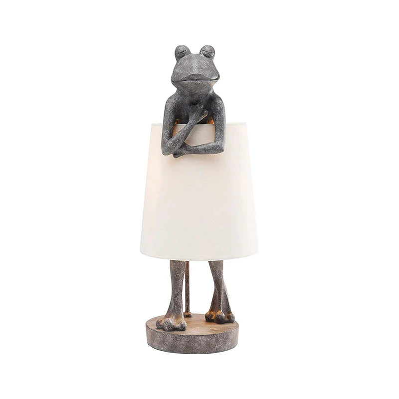 Axyaa Frog Resin Table Lamp: Retro Design LED Desk Light for Bedroom & Living Room