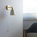 Axyaa Ceramic LED Wall Lamp Kids Bedroom Gold Brass Arm Rotate Stair Light