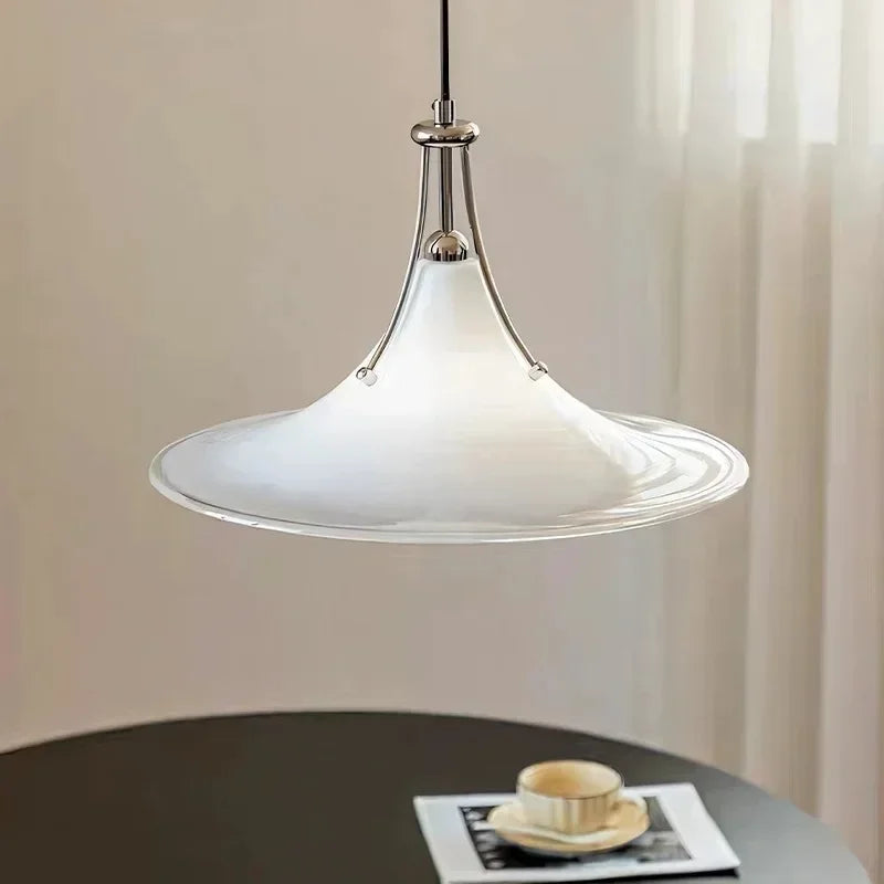 Retro White Pendant Light for Cafe & Bar by Axyaa