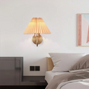 Axyaa Nordic Fan Shaped Wall Lamp with Pleated Design for Home Decor Lighting
