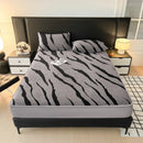 Axyaa Waterproof Cotton Jacquard Fitted Sheet with Striped Print