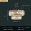 Axyaa Modern Luxury Crystal Chandelier Pendant Light Fixture