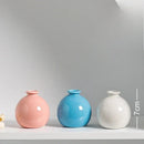 Axyaa Ceramic Base Ins Japanese Home Living Room Vase White Pink Purple Blue