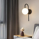 Axyaa Modern Glass Wall Sconce Bedside Lamp for Bedroom, Living Room & Staircase