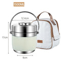 Axyaa Stainless Steel Bento Lunch Box Set with Chopsticks and Spoon
