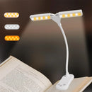 Axyaa Dual Head Book Light: Touch Control, Stepless Dimming, Eye-Friendly Reading Lamp