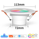 Axyaa Smart LED Downlight: 10W/15W, RGBCW, Bluetooth, Dimmable, Smart Life APP Control