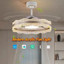 Axyaa LED Ceiling Fan Light with Remote Control - Modern Minimalist Design