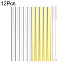 Axyaa Glass Milkshake Bubble Tea Straw Set with Cleaning Brush