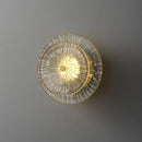 Axyaa Copper Wall Lamp with Amber Glass Shade & LED Light – Modern Bedside Lighting