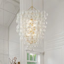 Axyaa Luxury LED Glass Chandelier for Living Room, Restaurant, Bedroom, Villa & Kitchen