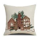 Pinecone Candlestick Linen Print Pillowcase for Home Decor by Axyaa