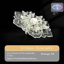 Axyaa Crystal Flower Chandelier LED Ceiling Light for Bedroom Hallway Living Room