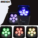 Axyaa 6x18W LED RGBAW+UV Par Light Battery Handle for Events