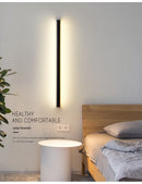 Axyaa Modern Black Gold LED Wall Lights for Dining Living Room