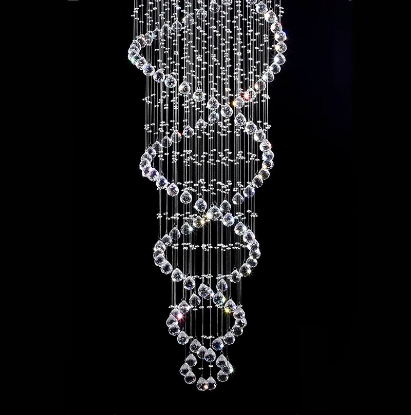 Axyaa Modern Luxury Chandelier Pendant for Staircase Hotel Bedroom Vanity