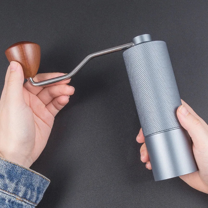 Axyaa Stainless Steel Manual Coffee Grinder with Extended Handle