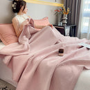 Axyaa 100% Cotton Muslin Throw Blanket - Lightweight Breathable Boho Throws