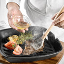 Axyaa Silicone Wooden Handle Baking Set: Scraper, Spatula, Brush