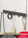 Axyaa Space Aluminum Kitchen Bathroom Hooks Storage Rack - Wall Hanging Household Accessories
