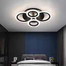 Axyaa Modern Black Circle LED Ceiling Lamp for Living Room, Bedroom, and Dining Room