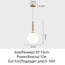 Axyaa Acrylic Ball Lamp: Modern LED Bar Counter Coffee Bar Decoration & Bedroom Lighting
