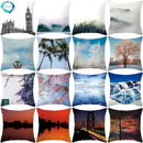 Axyaa Natural Scenery Flowers Cushion Cover Pillowcase Decor for Home Sofa