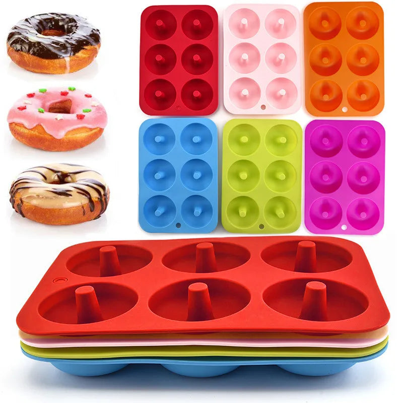 Axyaa Silicone Donut Mold: Non-Stick DIY Baking Pastry Tools for Cakes, Cookies & Chocolates