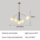 Axyaa Retro Iron Chandelier: Modern Nordic Home Decor Pendant Lamp for Living Room