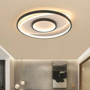 Axyaa Dimmable LED Ceiling Light 50CM Round Black White Hall Living Room Bedroom Fixture