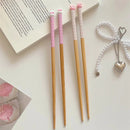 Axyaa Kawaii Bunny Wooden Chopsticks | Korean Japanese Sushi Tableware