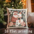Axyaa Christmas Animal & Santa Pillow Cover for Sofa, Bedroom, Car