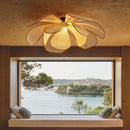 Axyaa Wabi Sabi RattanPetal Chandelier for Home Decor and Lighting