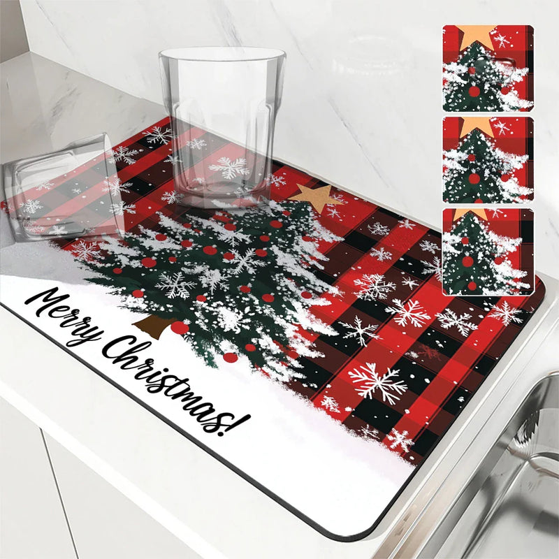 Axyaa Absorbent Coffee Drying Mat - Anti-Slip Placemat for Table Decoration