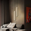 Axyaa LED Pendant Chandelier, Modern Minimalist Gold Black Hanging Lamp