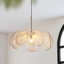 Axyaa French Cream Fabric Ceiling Pendant Light Chandelier