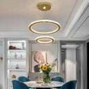 Modern Crystal Pendant Light Axyaa Gold Chrome Ceiling Chandelier with Remote Control