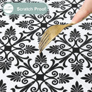 Axyaa Elastic Fitted Vinyl Tablecloth for Outdoor Dining & Picnics