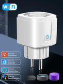 Axyaa Smart WiFi Socket EU Plug with Power Monitoring & Voice Control