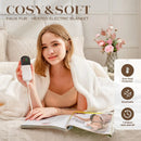 Axyaa Electric Heated Blanket Twin 62×84 - Ultra Soft Faux Fur, 8 Heat Levels