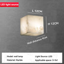 Axyaa Marble Wall Light: Modern Minimalist Nordic Square Alabaster Fixture