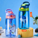 Axyaa Kids Straw Water Bottle 480ml: Children's Sippy Cup for Outdoor Drinking