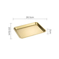 Axyaa Stainless Steel Square Food Baking Trays for Kitchen Pot Pans Storage