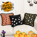 Axyaa Gilded Bat Halloween Cushion Cover for Festive Home Décor