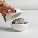 Axya Round Ceramic Soup Basin with Lid Snack Desserts Plate - 18 words