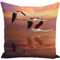 Axyaa Flamingo Bird Polyester Throw Pillow Cover for Home Decor
