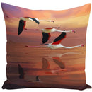 Axyaa Flamingo Bird Polyester Throw Pillow Cover for Home Decor