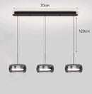 Axyaa Black Metal LED Pendant Chandeliers for Dining Room Kitchen Island Lighting