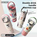 Axyaa Stainless Steel Vacuum Insulation Cup with Straw, Large & Portable