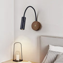 Axyaa Black Travertine LED Wall Lamp Adjustable Hose Toggle Switch